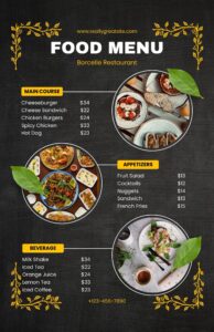 Thiết kế menu nhựa giá cao