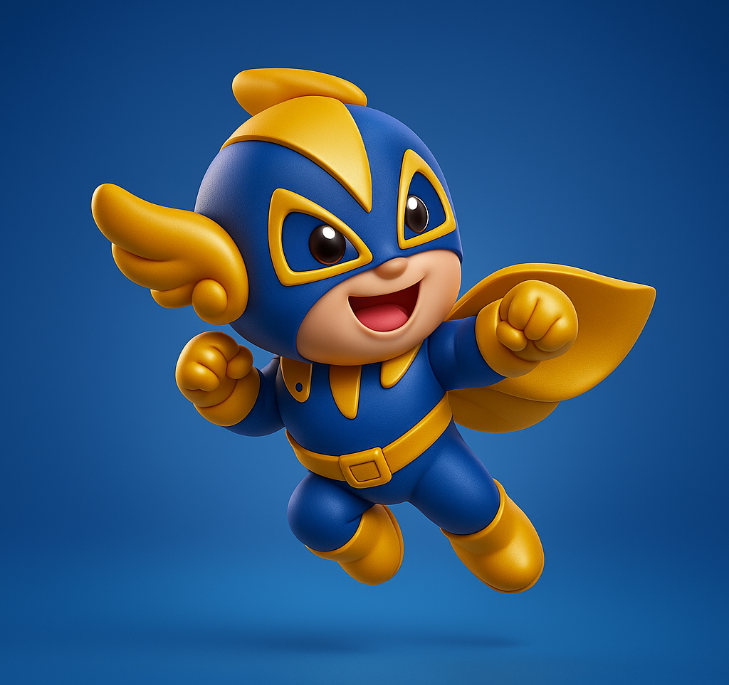 Thiết kế mascot Super Hero Illustration