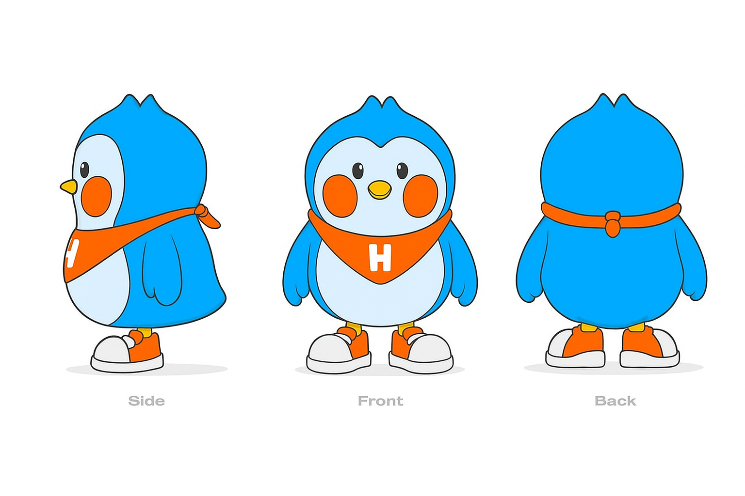 Thiết kế mascot 2D theo mẫu