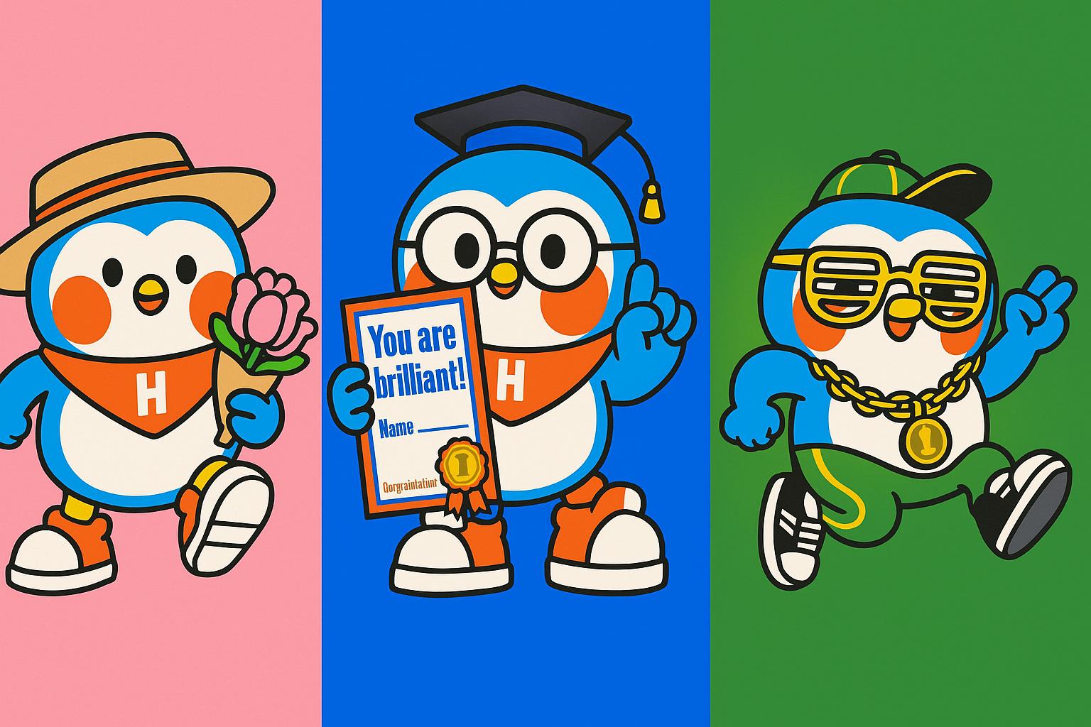 Thiết kế mascot 2D theo mẫu