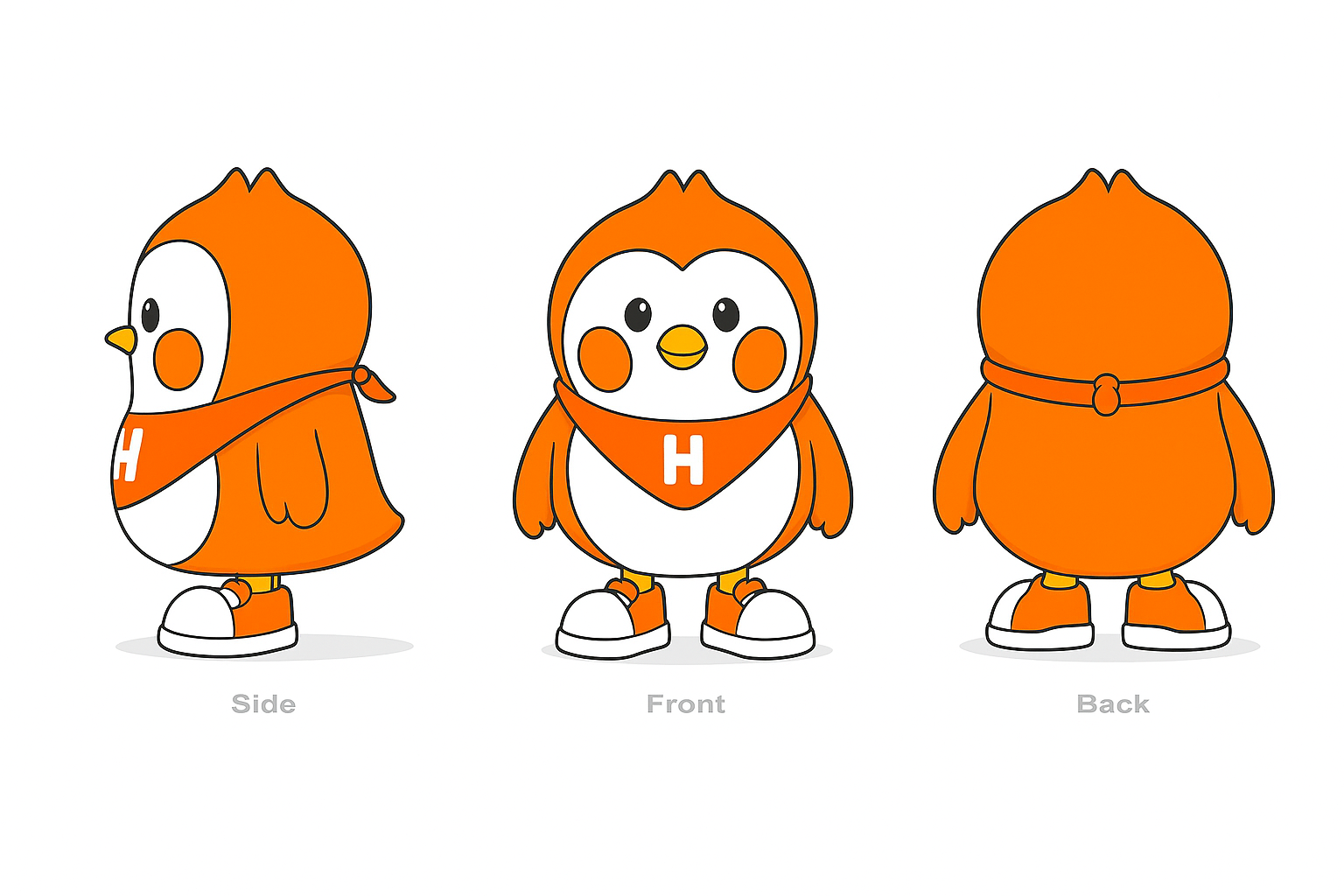 Thiết kế mascot 2D theo mẫu