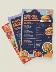 Thiết kế menu nhựa giá cao